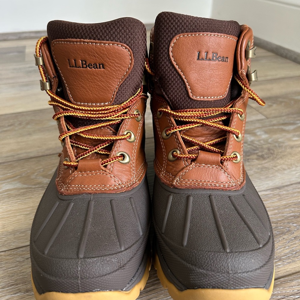 L.L. Bean Ankle Boots Brown and Tan Waterproof Leather